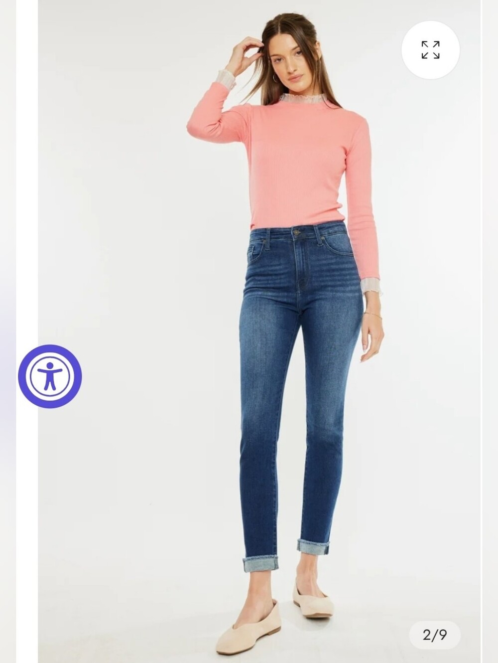 Kancan Janice Essentials High Rise Cigarette Jeans